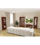 Витрина 1-но дверная Валенсия М2002 цвет орех