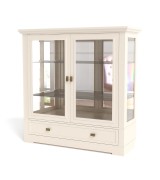 Витрина 2-х дверная Валенсия М2007 цвет слоновая кость