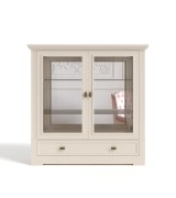 Витрина 2-х дверная Валенсия М2007 цвет слоновая кость