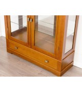 Витрина 2-х дверная Валенсия М2007 цвет вишня