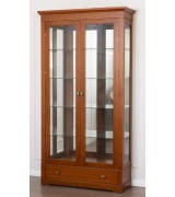 Витрина 2-х дверная Валенсия М2008 цвет вишня