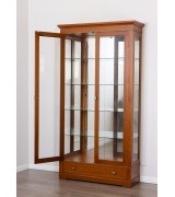 Витрина 2-х дверная Валенсия М2008 цвет вишня