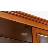 Витрина 2-х дверная Валенсия М2008 цвет вишня