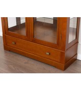 Витрина 2-х дверная Валенсия М2008 цвет вишня