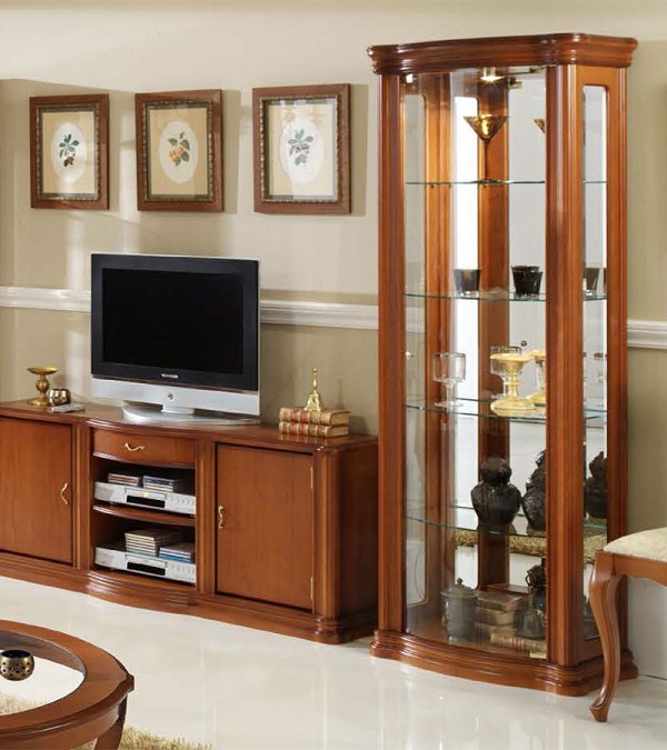 Витрина Disemobel 913 cerezo-5 цвет вишня 