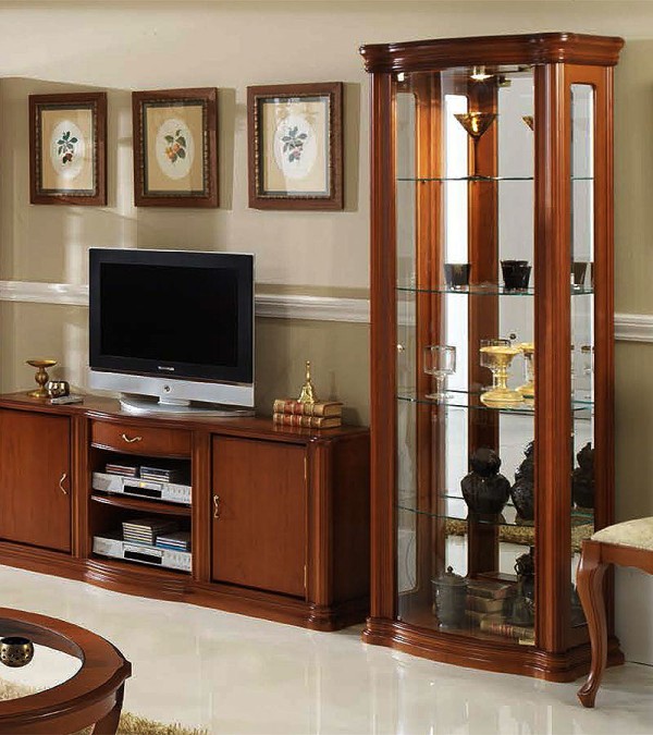 Витрина Disemobel 913 nogal-5 цвет орех