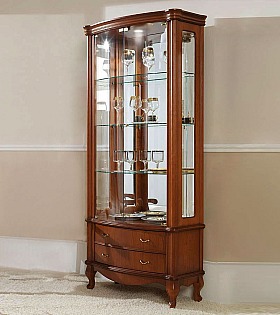 Витрина Disemobel 916 nogal-5 цвет орех 