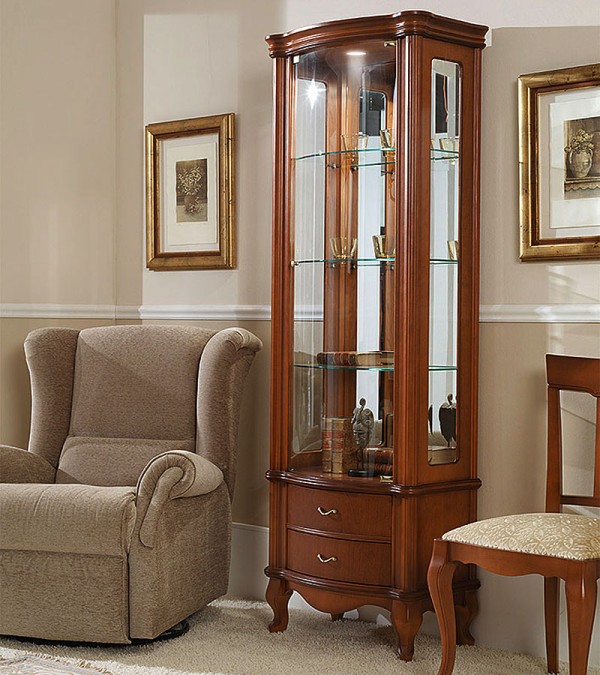 Витрина Disemobel 917 nogal-5 цвет орех