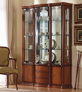 Витрина Disemobel 920 nogal-5 цвет орех 