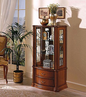 Витрина Disemobel 921 nogal-5 цвет орех 