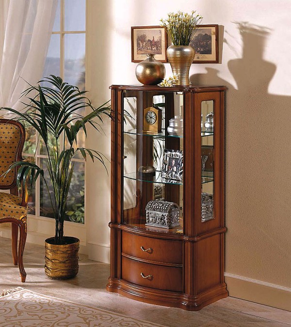 Витрина Disemobel 921 nogal-5 цвет орех 