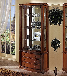 Витрина Disemobel 923 nogal-5 цвет орех 