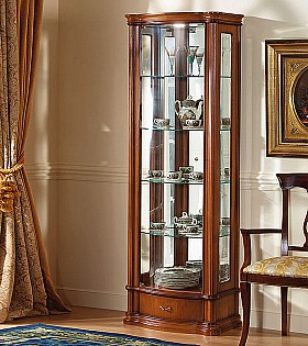 Витрина Disemobel 924 nogal-5 цвет орех 