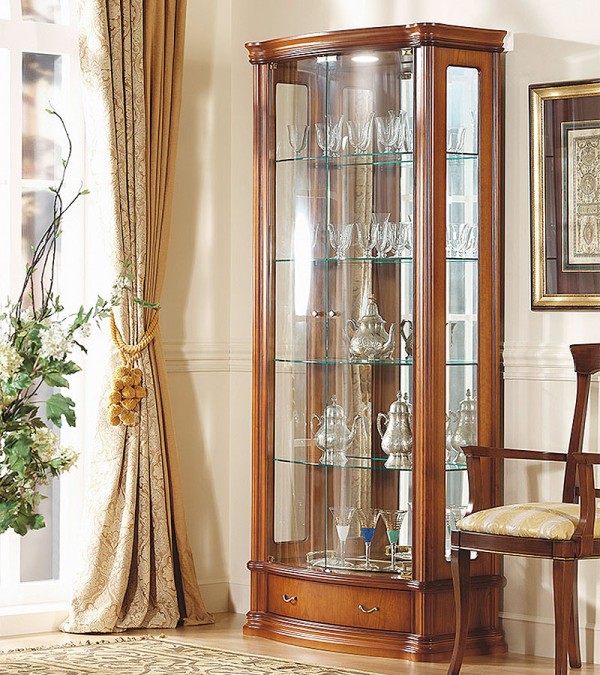 Витрина Disemobel 925 cerezo-5 цвет вишня 