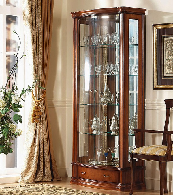 Витрина Disemobel 925 nogal-5 цвет орех 