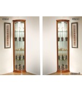 Угловая витрина Disemobel 926 cerezo-5 цвет вишня 