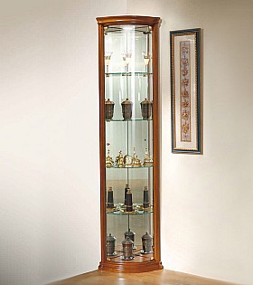 Угловая витрина Disemobel 926 cerezo-5 цвет вишня 