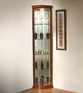 Угловая витрина Disemobel 926 nogal-5 цвет орех 