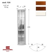 Угловая витрина Disemobel 926 nogal-5 цвет орех 