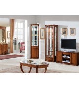 Угловая витрина Disemobel 928 cerezo-5 цвет вишня 