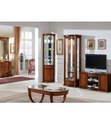 Угловая витрина Disemobel 928 nogal-5 цвет орех