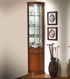 Угловая витрина Disemobel 928 nogal-5 цвет орех