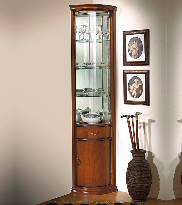 Угловая витрина Disemobel 928 nogal-5 цвет орех