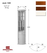Угловая витрина Disemobel 928 nogal-5 цвет орех