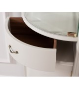 Угловая витрина Disemobel 928 vainilla цвет белый