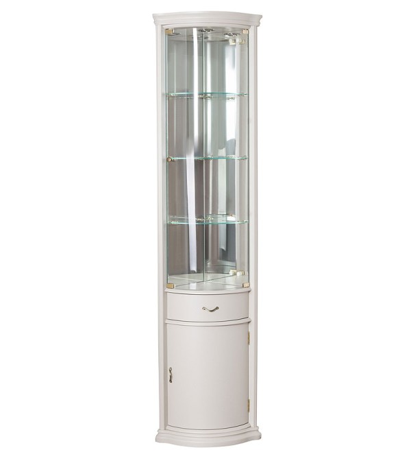 Угловая витрина Disemobel 928 vainilla цвет белый