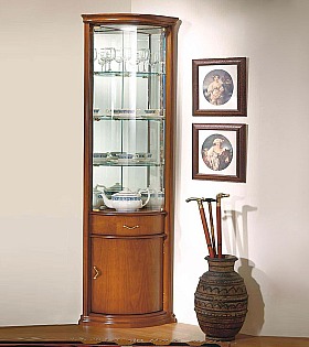 Угловая витрина Disemobel 934 cerezo-5 цвет вишня 