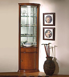 Угловая витрина Disemobel 934 nogal-5 цвет орех