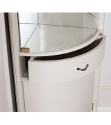 Угловая витрина Disemobel 934 vainilla цвет белый