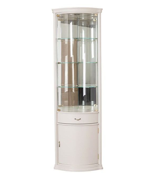 Угловая витрина Disemobel 934 vainilla цвет белый