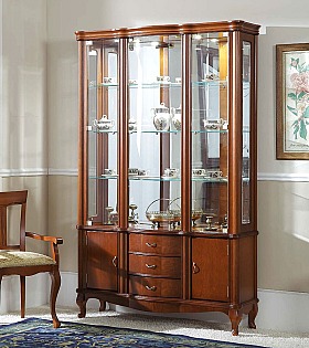 Витрина Disemobel 941 nogal-5 цвет орех 