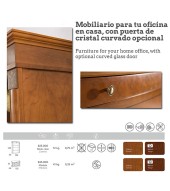 Книжный шкаф Panamar 825.000 + тумба Panamar 835.000 цвет орех, вишня