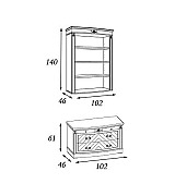 Книжный шкаф Panamar 825.000 + тумба Panamar 835.000 цвет орех, вишня