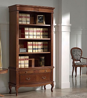 Книжный шкаф Panamar 825.000 + тумба Panamar 885.000 цвет орех, вишня