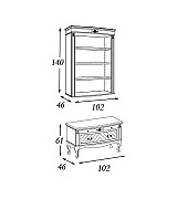 Книжный шкаф Panamar 825.000 + тумба Panamar 885.000 цвет орех, вишня