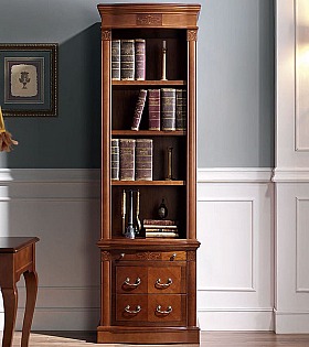 Книжный шкаф Panamar 827.000 + тумба Panamar 837.000 цвет орех, вишня