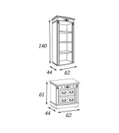 Книжный шкаф Panamar 827.000 + тумба Panamar 837.000 цвет орех, вишня