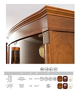 Витрина Panamar 805.001 + тумба Panamar 835.000 цвет орех, вишня