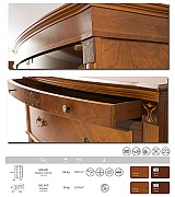 Витрина Panamar 805.001 + тумба Panamar 885.000 цвет орех, вишня