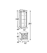 Витрина Panamar 807.001 + тумба Panamar 837.000 цвет орех, вишня