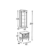 Витрина Panamar 807.001 + тумба Panamar 887.000 цвет орех, вишня