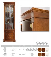 Витрина Panamar 807.001 + тумба Panamar 837.000 цвет орех, вишня