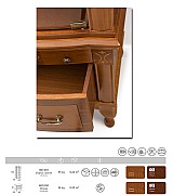 Витрина Panamar 807.001 + тумба Panamar 887.000 цвет орех, вишня