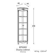 Угловая витрина Panamar 879.001 цвет орех, вишня