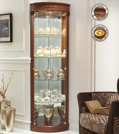 Угловая витрина Panamar 668.001 цвет орех, вишня