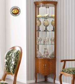 Угловая витрина Panamar 708.001 цвет орех, вишня